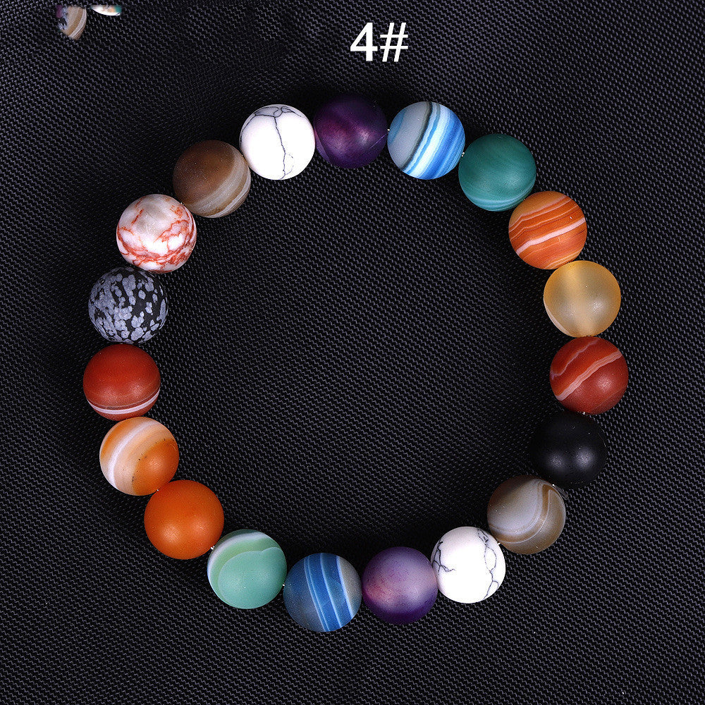 Solar System Planet Bracelet – Natural Stone Chakra Mala Bead Bracelet (Unisex, Handmade) What Else You Got?