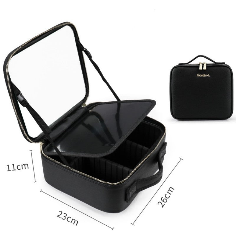 Smart LED Cosmetic Case with Full‑Screen Mirror – Large Capacity Portable PU Makeup Storage Bag (12" / 16") What Else You Got?