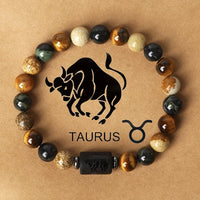 Divine Zodiac Stone Bracelet – 12 Signs, Natural Energy Jewelry