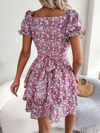 Graceful Bloom Floral Summer Dress - Elegant A-Line Floral Print Dress for Women