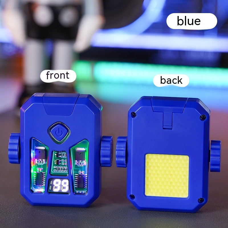 Personalized Double‑Charging Fingertip Gyro Lighter with Transparent Body & LED Lights What Else You Got?