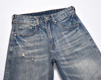 Men's Washed Denim Jeans – Classic Casual Fit