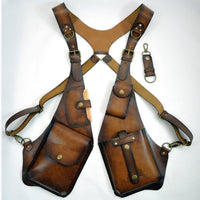 Steampunk Leather Underarm Bag – Retro Medieval Chest & Shoulder Bag