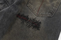 Men's Skull Cross Print Jeans