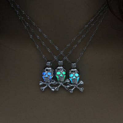 Spooktacular Glow-in-the-Dark Skull Necklace - Perfect for Halloween & Christian Fun!