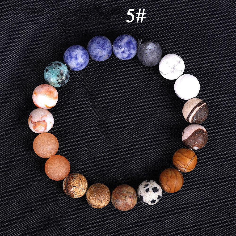 Solar System Planet Bracelet – Natural Stone Chakra Mala Bead Bracelet (Unisex, Handmade) What Else You Got?