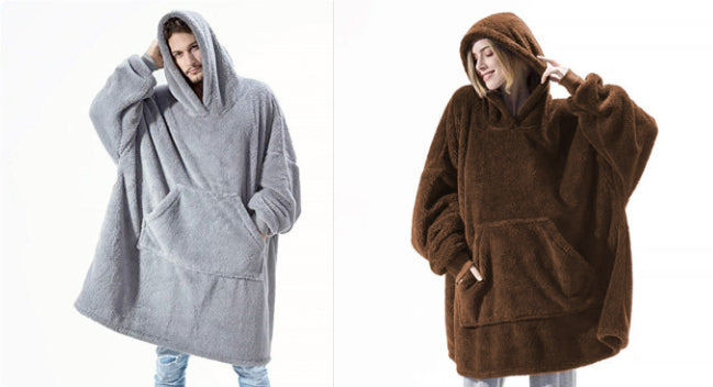 Oversized Wearable Blanket Hoodie – Double-Sided Fleece Sweatshirt with Big Pocket What Else You Got?