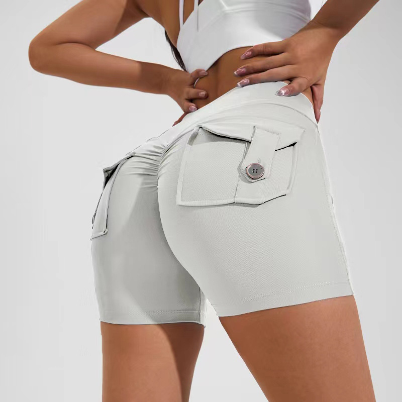High Waist Hip Lifting Shorts With Pockets Quick Dry Yoga Fitness Sports Pants Summer Women Clothes What Else You Got?
