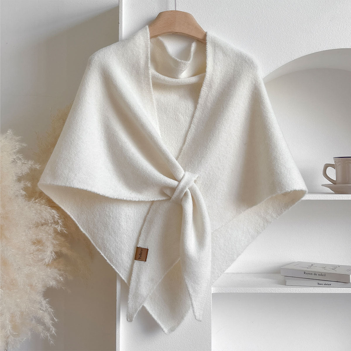Winter Triangular Shawl INS Solid Color Soft Thickened Knitted Neck Wrap Korean Version Warm Shawl For Women What Else You Got?
