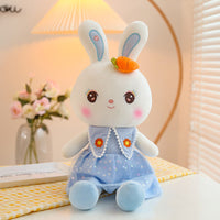 Sweetheart Rabbit Plush Pillow – Cuddly Stuffed Bunny Throw in 3 Pastel Colors & 4 Sizes