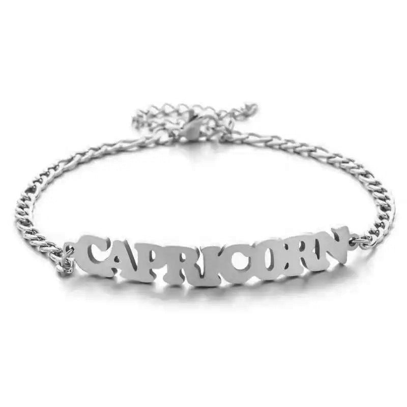 Stainless Steel Zodiac Letter Bracelet What Else You Got?