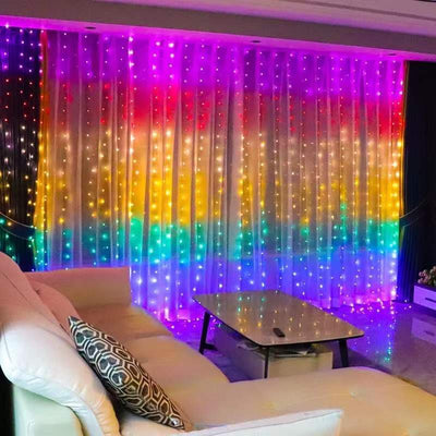 Bluetooth LED Curtain Lights – 400 RGB LEDs with App Control for Home & Events