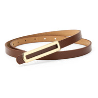 Women's Thin Candy Color Belt – Patent Leather Skinny Belt