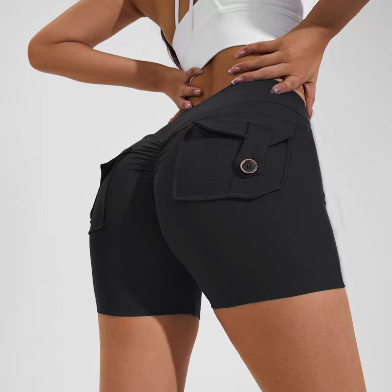 High Waist Hip Lifting Shorts With Pockets Quick Dry Yoga Fitness Sports Pants Summer Women Clothes What Else You Got?