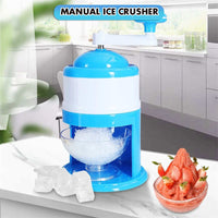 Hand Crank Ice Shaver & Smoothie Maker - Portable Manual Ice Crusher for Snow Cones, Frozen Drinks & Summer Treats