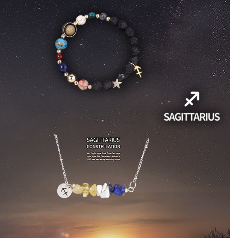 Natural Stone Necklace Set For The 12 Zodiac Signs What Else You Got?