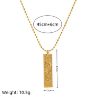 Zodiac Bar Tag Pendant Necklace – Engraved Celestial Jewelry in Titanium Steel