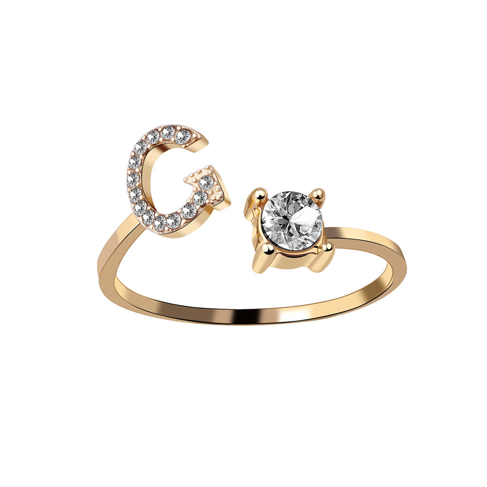 New Design Adjustable 26 Initial Letter Ring Fashion Jewelry For Women Simple Elegant Jewelry What Else You Got?