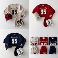 Adorable Kids' Casual 2-Piece Sweatshirt & Pants Set – Soft Cotton Unisex Outfit