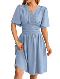 Graceful Modest Summer Dress with Bell Sleeves - Feminine & Affordable Women's Fashion