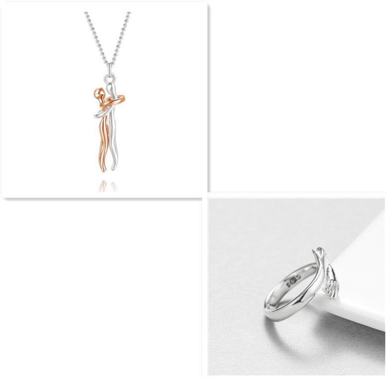 Love Hug Necklace Unisex Men Women Couple Jewelry Simple Temperament Clavicle Chain Valentines Day Lover Gift What Else You Got?