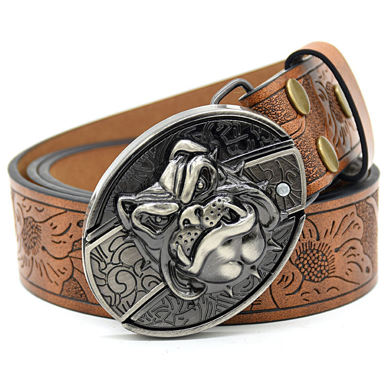 Personality Student Trendy Printing Engraving Smooth Buckle Knife Embossing Belt What Else You Got?