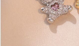 Necklace Female Bear Necklace Love Heart What Else You Got?