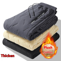 Heavenly Warmth Men’s Fleece Thermal Sweatpants – Windproof, Waterproof Winter Warmth with Lambswool Lining