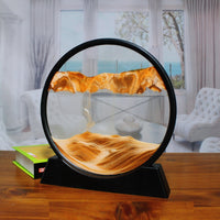 Divine 3D Quicksand Hourglass Art - Mesmerizing Glass Liquid Decor for Home & Office