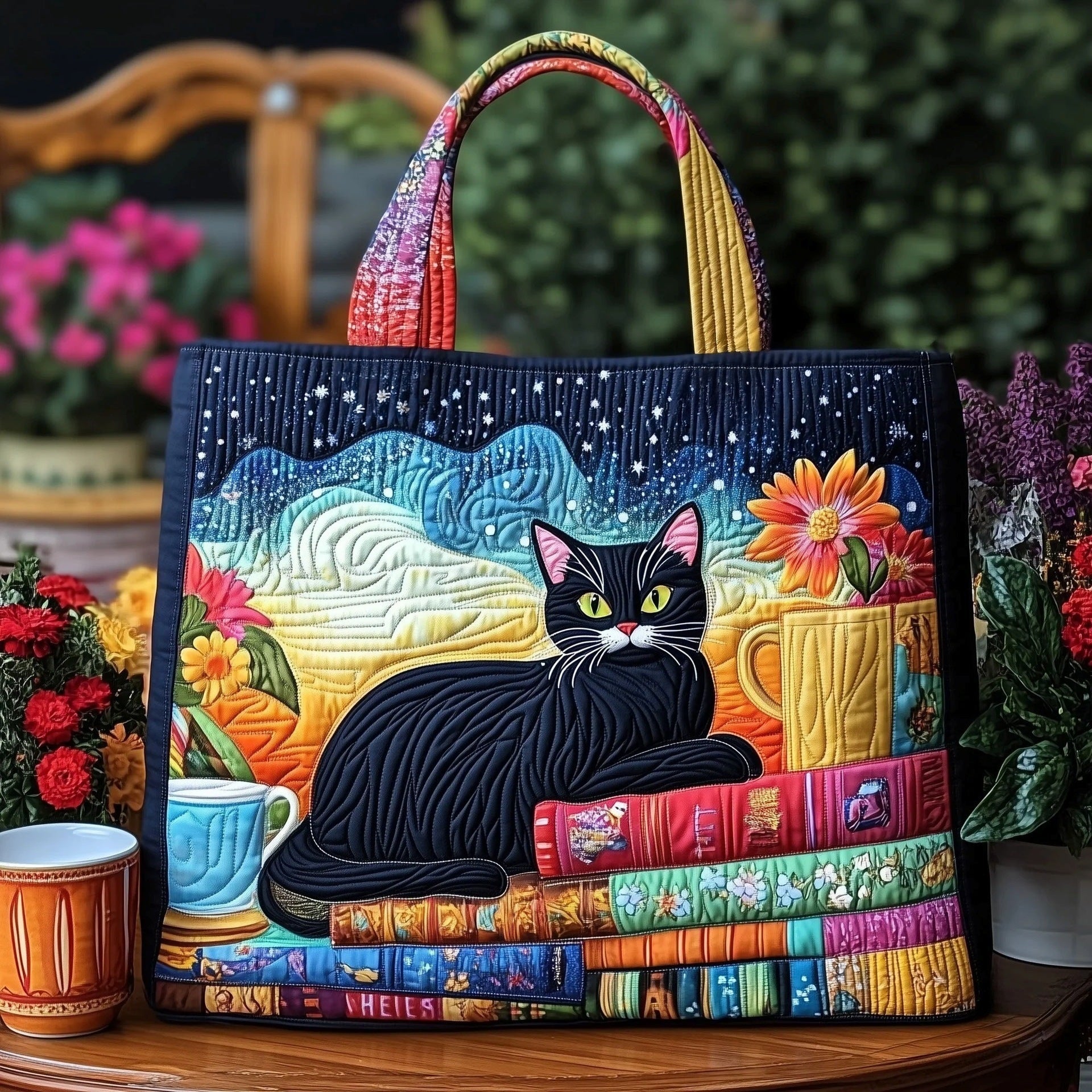 New Digital-print Tote Bag With A Personalized Floral Design In Canvas What Else You Got?