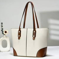Large PU Leather Tote Bag – Minimalist Shoulder Handbag for Women & Men