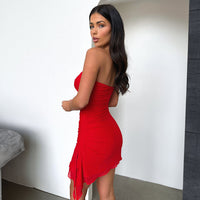 Y2K Tube Top Summer Dress - Modest & Stylish Backless Mini Dress for Women