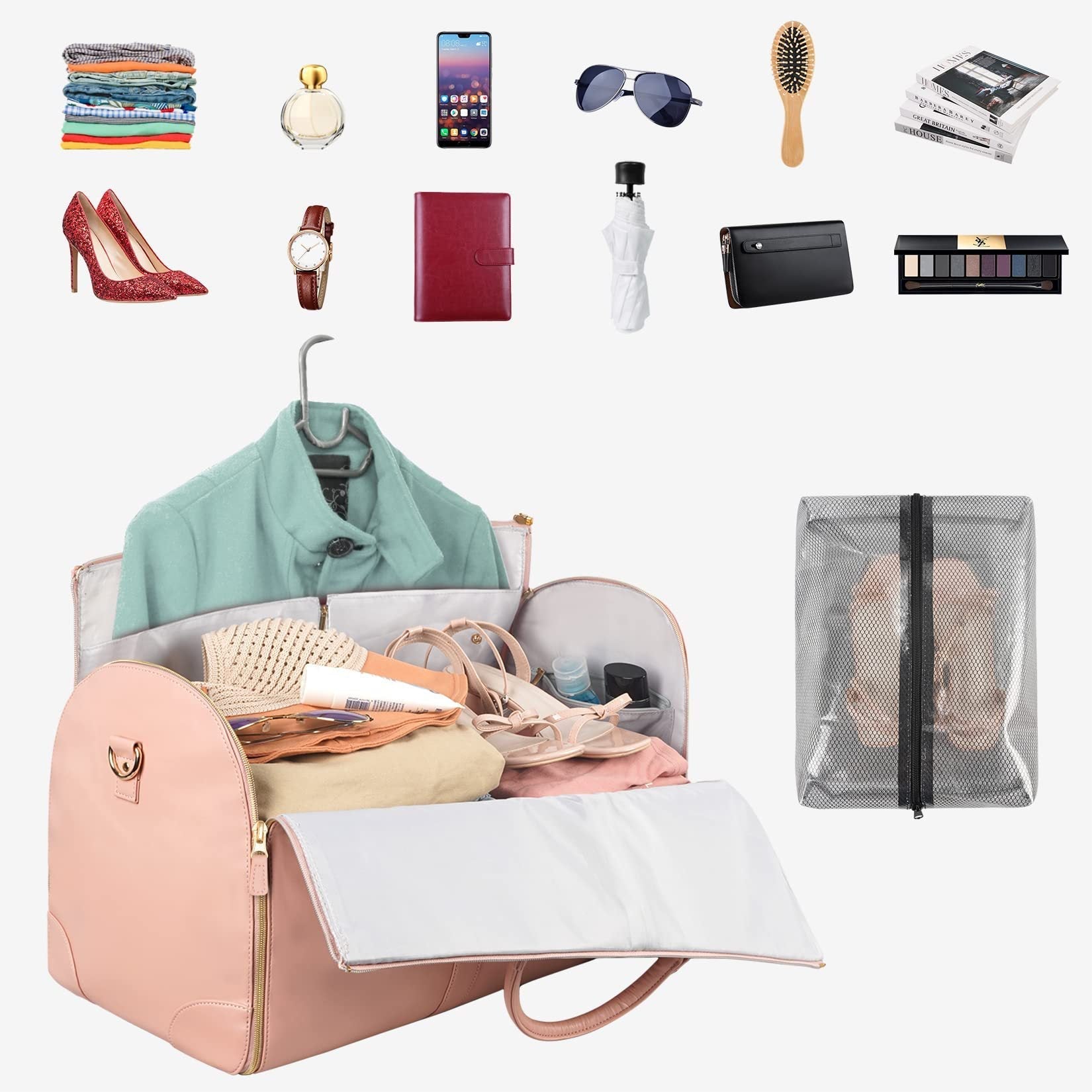 Large Capacity Travel Duffle Bag Women's Handbag Folding Suit Bag Waterproof Clothes Totes What Else You Got?