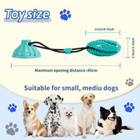 Dog Pull Rope Toy with Suction Cup – TPR Interactive Treat Dispenser & Chew Toy