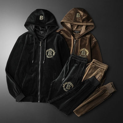 Premium Men's Cozy Hooded Sweatshirt & Jogger Set - Fall/Winter Comfort Essentials | Warm & Stylish Loungewear