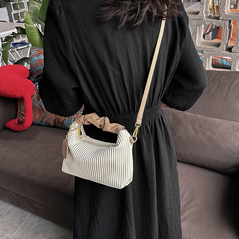 Women’s PU Leather Pleated Cloud Crossbody Bag What Else You Got?