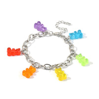 Y2K Gummy Bear Charm Bracelet – Candy Bear Pendant Jewelry