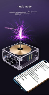 Music Tesla Coil Lightning Speaker — Touch-Reactive Bluetooth Palm Display
