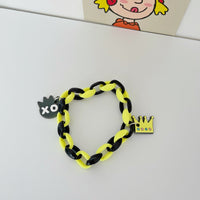 Y2K Gummy Bear Heart Charm Bracelet – Colorful Kawaii Jewelry