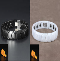 Black Ceramic Magnetic Link Bracelet – Minimalist Wrist Jewelry for Women & Men
