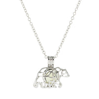 Y2K Kawaii Glow Bear Necklace – Luminous Polar Bear Pendant