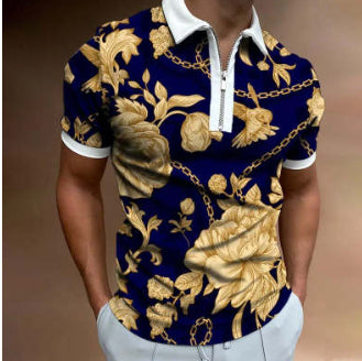Men's POLO Shirt Striped Printed Short Sleeve T-Shirt Lapel Shirt What Else You Got?