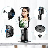 AI-Powered 360° Face Tracking Gimbal Stabilizer - Perfect for Vlogging, TikTok & Live Streams