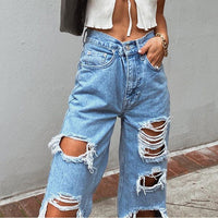 Vintage High-Waist Wide-Leg Ripped Jeans – Retro Street Style | Christian Apparel