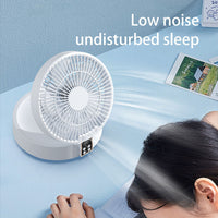 Rechargeable Ceiling Fan with Remote & Night Light – Portable USB Folding Fan