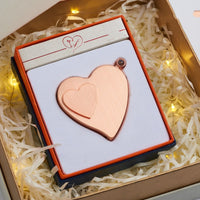 Heart-Shaped Dual-Flame USB Lighter – Windproof Rechargeable Gift for Him & Her