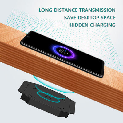 Hidden Under-Desk Wireless Charger – Qi Charging System with 9V Input/Output