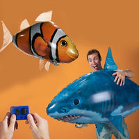 Flying Shark RC Toy - Inflatable Remote Control Airplane for Kids Indoor Party Gifts
