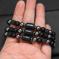 Zodiac Couples Matching Bracelets – 12 Signs, Volcanic Stone, Handmade
