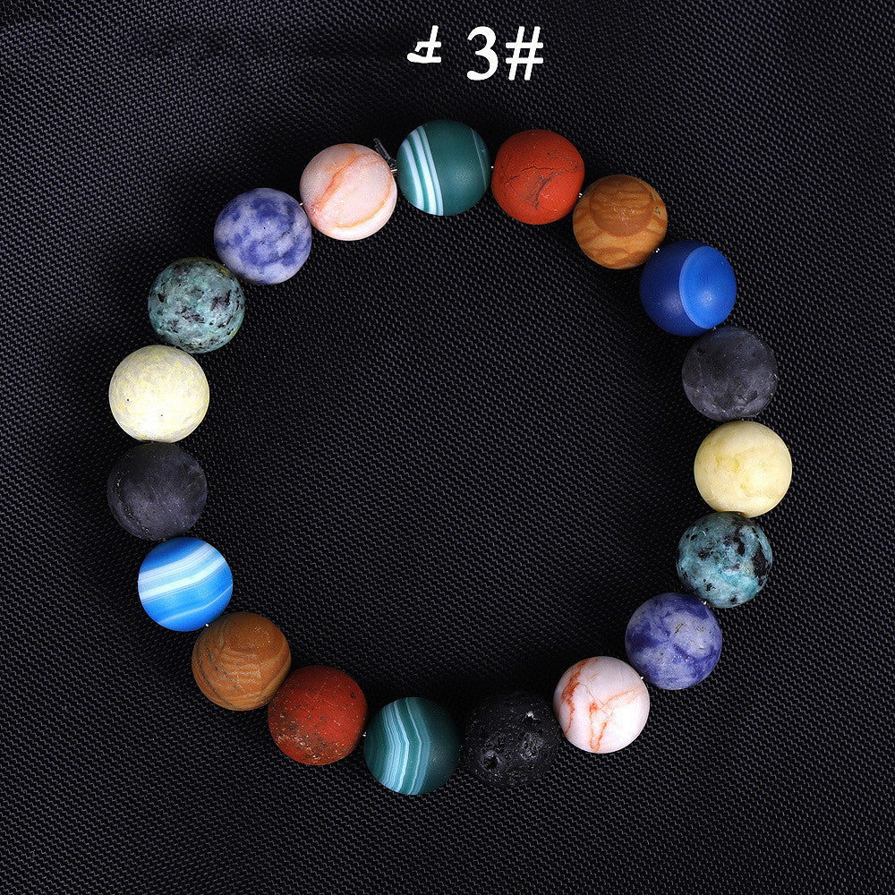 Solar System Planet Bracelet – Natural Stone Chakra Mala Bead Bracelet (Unisex, Handmade) What Else You Got?